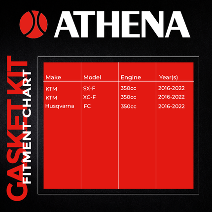 Athena P400270900088 Complete Gasket Kit for KTM, Husqvarna & GasGas 85 (2018‑2024) – Full Engine Gasket Set for 2‑Stroke Rebuilds with Top & Bottom End Coverage