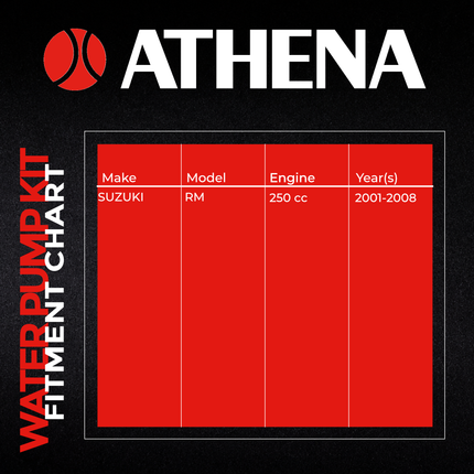 Athena P400510475004 Water Pump Gasket Rebuild Kit for Suzuki 250 RM 2001- 2008 – Complete Gasket & Seal Rebuild Kit for Motocross Dirt Bikes