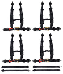 ProGuard Black 5 Point Harness 2" Straps Universal UTV Off-Road Harness 4 Pack