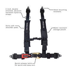 ProGuard Offroad Harness (Black) 2" Straps & 4 Points of Contact & Bypass Clip