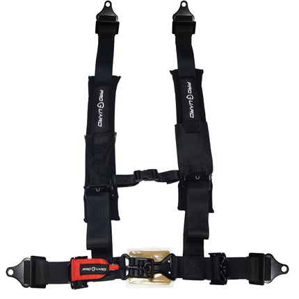 PROGUARD Black 4 Point Harness with 2" Nylon Straps - Universal Off-Road Safety Belt, Fits  Polaris, Can-Am, Kawasaki and More UTVs, ATVs, Side-by-Sides
