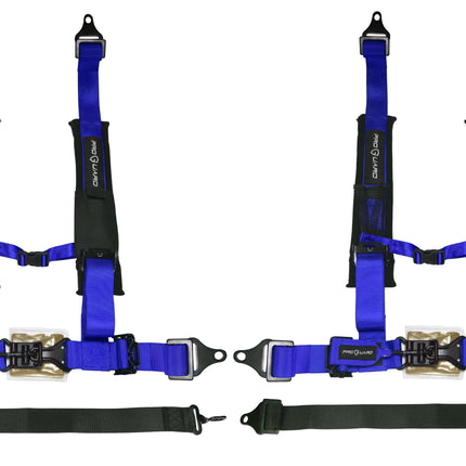 ProGuard Offroad 5-Point Safety Harness – Blue  2" Heavy-Duty Nylon Straps Universal Safety Belt fits  Polaris, Can-Am, Kawasaki, Yamaha UTV, ATV, SxS . Soft Shoulder Pads (2 PK)