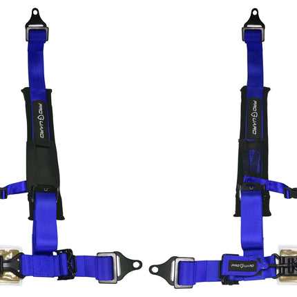 ProGuard Offroad 4-Point Safety Harness – Blue  2" Heavy-Duty Nylon Straps Universal Safety Belt fits Polaris, Can-Am, Kawasaki, Yamaha UTV, ATV, SxS , Soft Shoulder Pads (2PK)