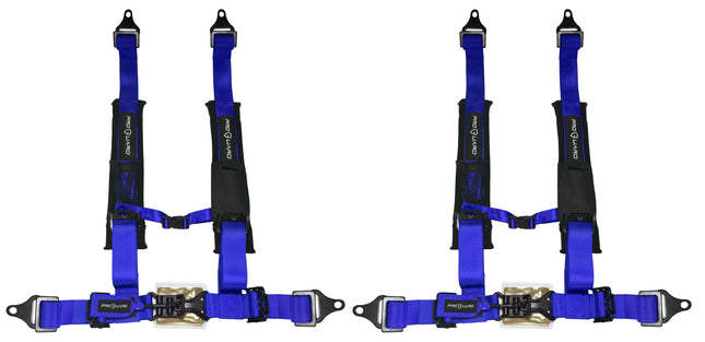 ProGuard Offroad 4-Point Safety Harness – Blue  2" Heavy-Duty Nylon Straps Universal Safety Belt fits Polaris, Can-Am, Kawasaki, Yamaha UTV, ATV, SxS , Soft Shoulder Pads (2PK)