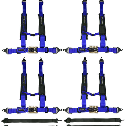 ProGuard Offroad 5-Point Safety Harness – Blue  2" Heavy-Duty Nylon Straps  Universal Safety Belt fits  Polaris, Can-Am, Kawasaki, Yamaha UTV, ATV, SxS. Soft Shoulder Pads (4 PK)