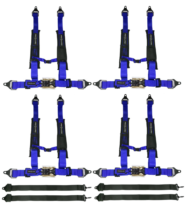 ProGuard Offroad 5-Point Safety Harness – Blue  2" Heavy-Duty Nylon Straps  Universal Safety Belt fits  Polaris, Can-Am, Kawasaki, Yamaha UTV, ATV, SxS. Soft Shoulder Pads (4 PK)