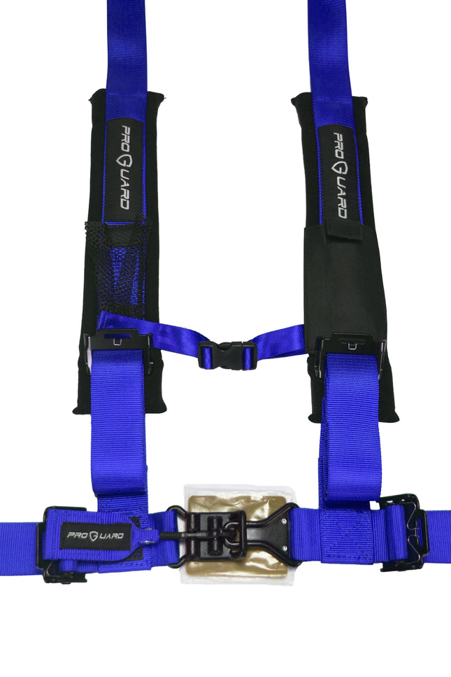 ProGuard Offroad 5-Point Safety Harness – Blue  2" Heavy-Duty Nylon Straps  Universal Safety Belt fits  Polaris, Can-Am, Kawasaki, Yamaha UTV, ATV, SxS. Soft Shoulder Pads (4 PK)