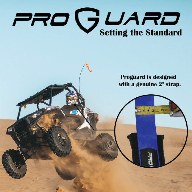 ProGuard Offroad 5-Point Safety Harness – Blue  2" Heavy-Duty Nylon Straps  Universal Safety Belt fits  Polaris, Can-Am, Kawasaki, Yamaha UTV, ATV, SxS . Soft Shoulder Pads