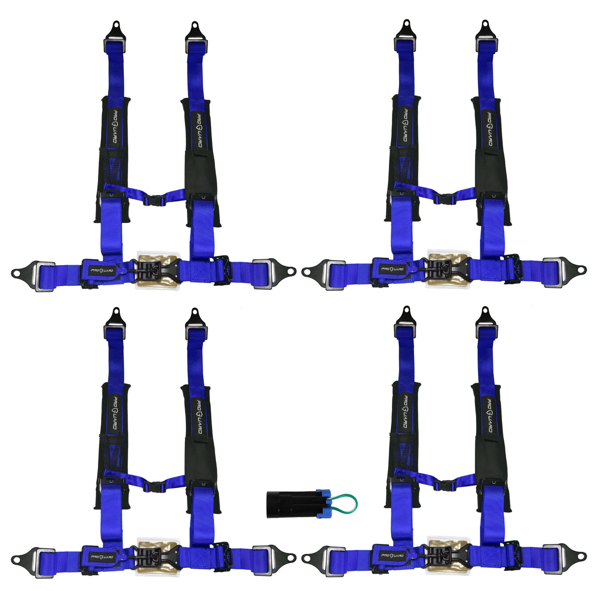 ProGuard Offroad (4) Harnesses Blue w/ 2" Straps 4 Points of Contact Bypass Clip