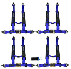 ProGuard Offroad (4) Harnesses Blue w/ 2" Straps 4 Points of Contact Bypass Clip