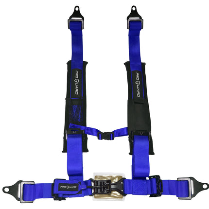ProGuard Offroad 4-Point Safety Harness – Blue  2" Heavy-Duty Nylon Straps  Universal Safety Belt fits Polaris, Can-Am, Kawasaki, Yamaha UTV, ATV, SxS with Soft Shoulder Pads