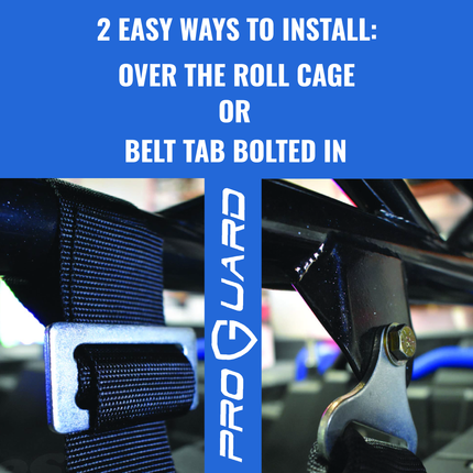 ProGuard Offroad 4-Point Safety Harness – Blue  2" Heavy-Duty Nylon Straps  Universal Safety Belt fits Polaris, Can-Am, Kawasaki, Yamaha UTV, ATV, SxS with Soft Shoulder Pads