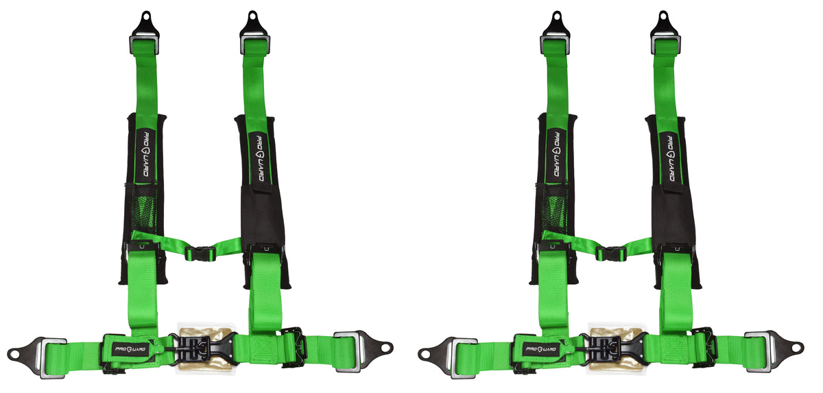 ProGuard Offroad Harnesses 2-Pack Green w/ 2" Nylon Straps, 4 Points of Contact