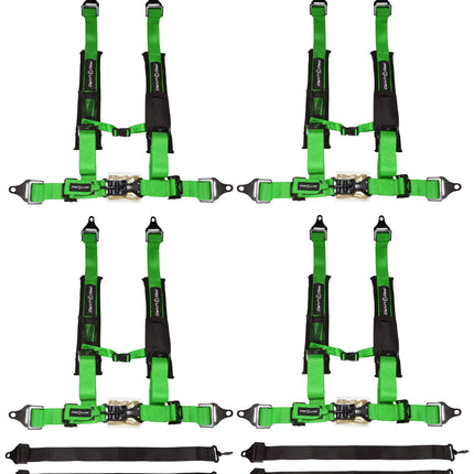 ProGuard Offroad Harnesses 4-Pack Green w/ 2" Nylon Straps, 5 Points of Contact