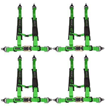 ProGuard Offroad Harnesses 4-Pack Green w/ 2" Nylon Straps, 4 Points of Contact