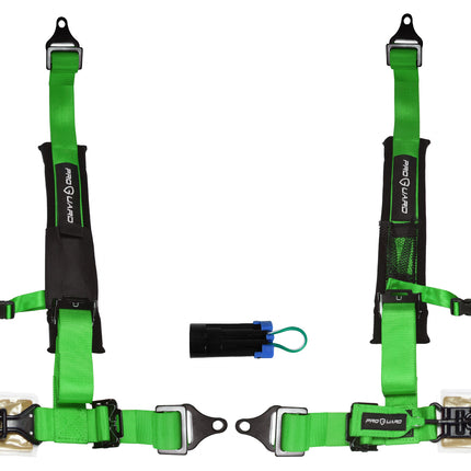 ProGuard Offroad (2) Harnesses - Green 2" Straps 4 Points of Contact Bypass Clip