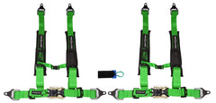 ProGuard Offroad (2) Harnesses - Green 2" Straps 4 Points of Contact Bypass Clip