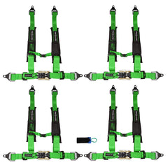 ProGuard Offroad (4) Harnesses - Green 2" Straps 4 Points of Contact Bypass Clip