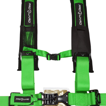 ProGuard Offroad (4) Harnesses - Green 2" Straps 4 Points of Contact Bypass Clip