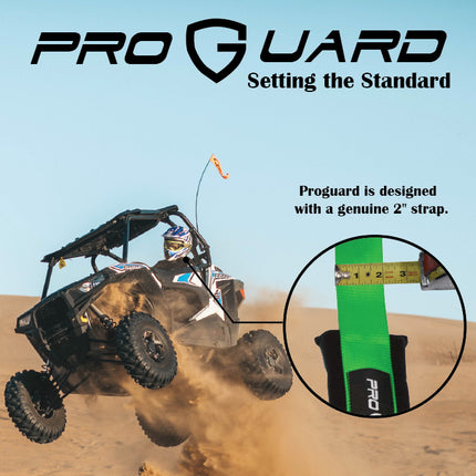 ProGuard Offroad Harness Green with 2" Nylon Straps and 4 Points of Contact - Universal Safety Belt for Polaris, Can-Am, Kawasaki, Yamaha UTVs, ATVs, Side-by-Sides