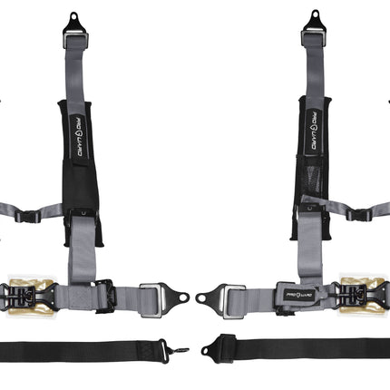 ProGuard Offroad Harness Gray with 2" Nylon Straps and 5 Points of Contact (2 Pck) - Universal Safety Belt fits Polaris, Can-Am, Kawasaki, Yamaha UTVs, ATVs, Side-by-Sides