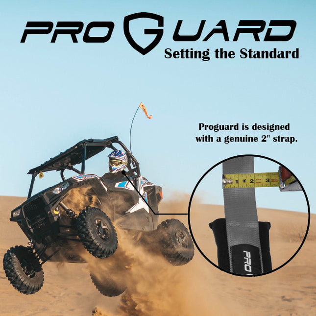 ProGuard Offroad Harness Gray with 2" Nylon Straps and 5 Points of Contact (2 Pck) - Universal Safety Belt fits Polaris, Can-Am, Kawasaki, Yamaha UTVs, ATVs, Side-by-Sides