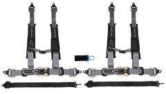 ProGuard Gray 5 Point Universal Off-Road Harness 2" Straps 2pk w/ Bypass Clip