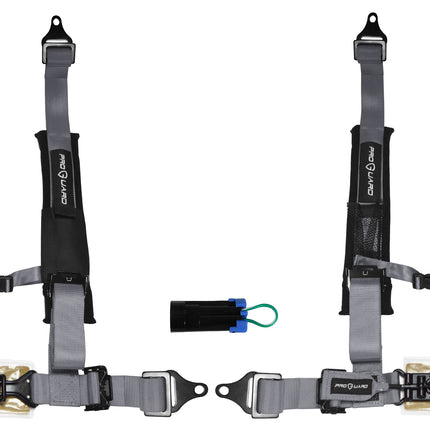 ProGuard 2" Safety Harness, 4 point Gray with P151100 Bypass Plug 2 Pack