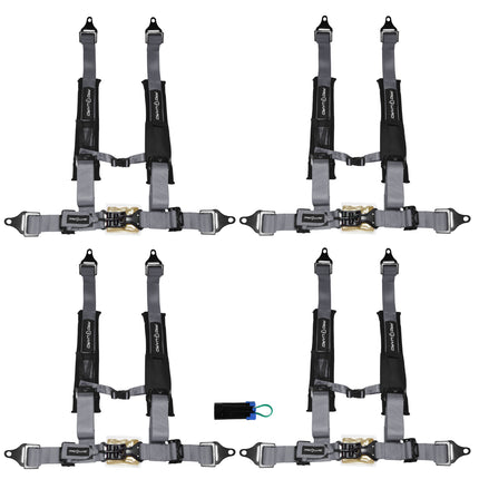 ProGuard Offroad Harnesses 4-Pack Gray 2" Straps 4 Points of Contact Bypass Clip