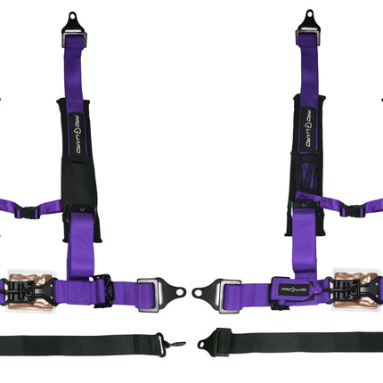 ProGuard Offroad Harness Purple with 2" Nylon Straps and 5 Points of Contact (2 Pck) - Universal Safety Belt fits Polaris, Can-Am, Kawasaki, Yamaha UTVs, ATVs, Side-by-Sides