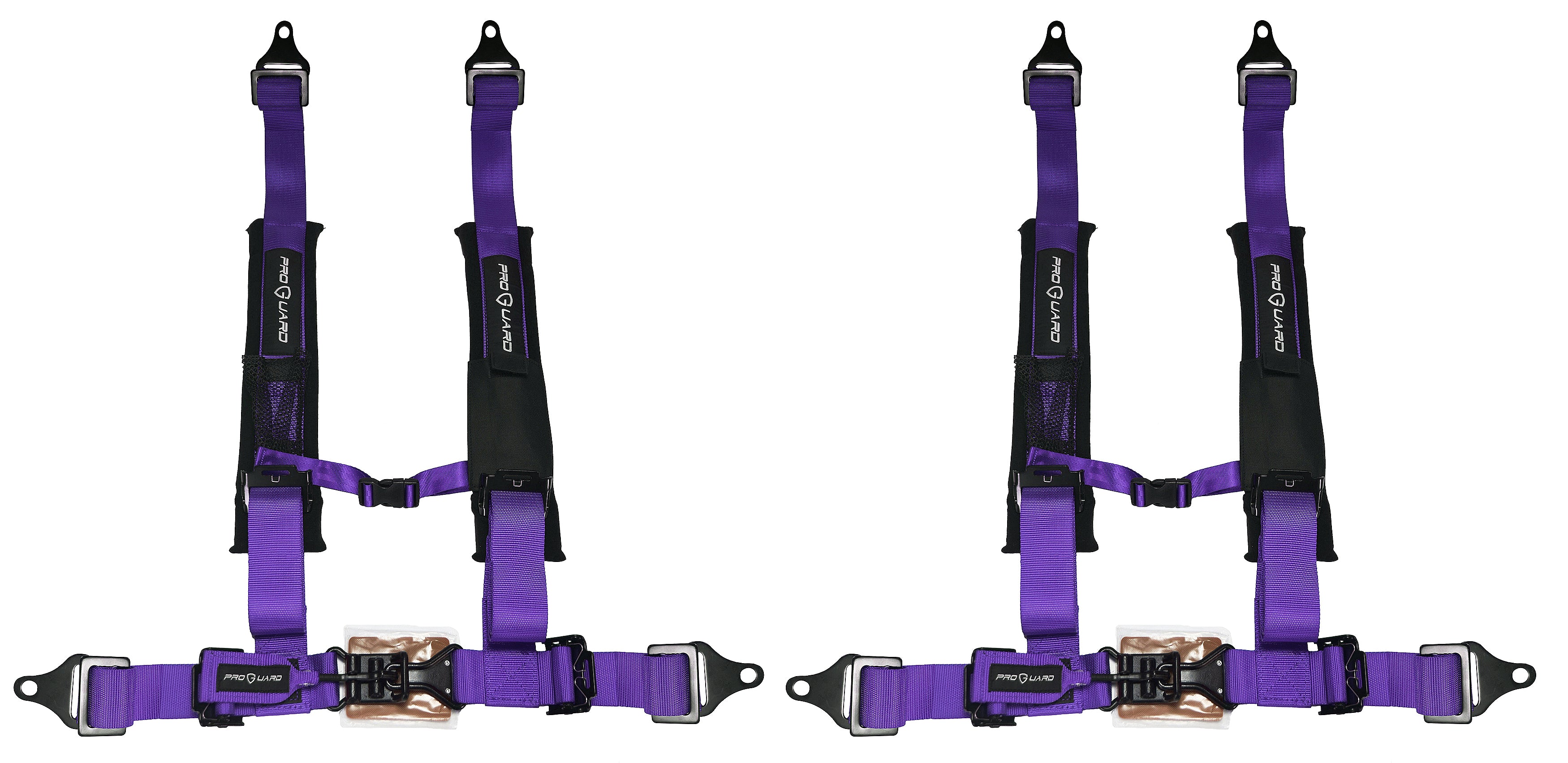 ProGuard Offroad Harness Purple with 2" Nylon Straps and 4 Points of Contact (2 Pck) - Universal Safety Belt fits Polaris, Can-Am, Kawasaki, Yamaha UTVs, ATVs, Side-by-Sides