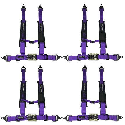 ProGuard Offroad Harness Purple with 2" Nylon Straps and 4 Points of Contact (4 Pck) - Universal Safety Belt fits Polaris, Can-Am, Kawasaki, Yamaha UTVs, ATVs, Side-by-Sides