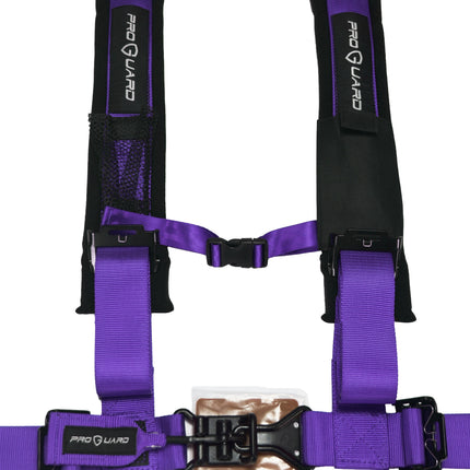 ProGuard Offroad Harness Purple with 2" Nylon Straps and 4 Points of Contact (4 Pck) - Universal Safety Belt fits Polaris, Can-Am, Kawasaki, Yamaha UTVs, ATVs, Side-by-Sides
