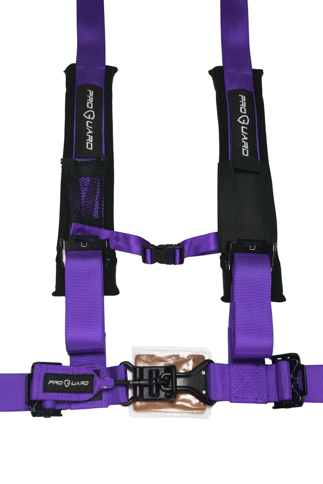 ProGuard Offroad Harness Purple with 2" Nylon Straps and 4 Points of Contact (4 Pck) - Universal Safety Belt fits Polaris, Can-Am, Kawasaki, Yamaha UTVs, ATVs, Side-by-Sides