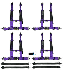 ProGuard Offroad (4) Harnesses Purple 2" Straps 5 Points of Contact Bypass Clip