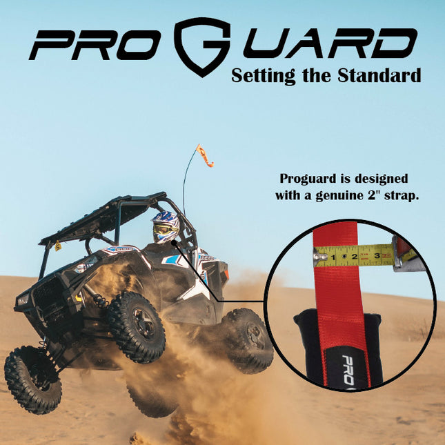 ProGuard Offroad Harness Red with 2" Nylon Straps and 5 Points of Contact (2 Pck) - Universal Safety Belt fits Polaris, Can-Am, Kawasaki, Yamaha UTVs, ATVs, Side-by-Sides