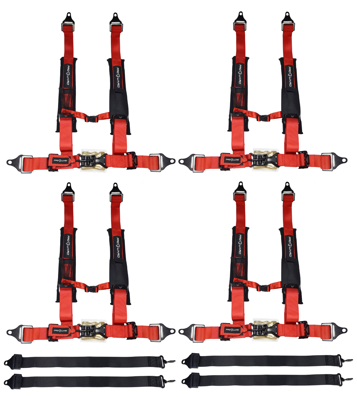 ProGuard Offroad Harnesses (4-Pack Red) w/ 2" Nylon Straps & 4 Points of Contact