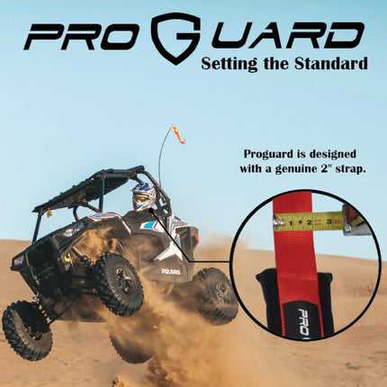 PROGUARD Red 4-Point Harness with 2" Nylon Straps (4 Pck) - Universal Off-Road Safety Belt fits Polaris, Can-Am, Kawasaki, Yamaha UTVs, ATVs, Side-by-Sides
