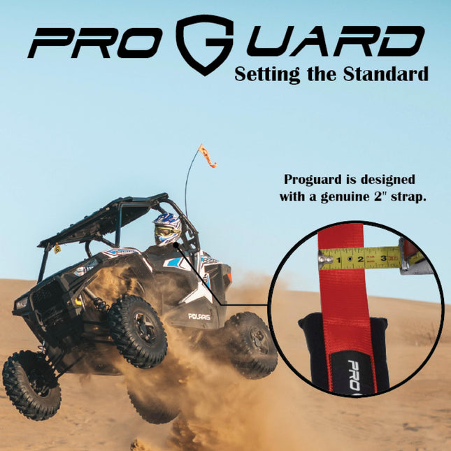 PROGUARD Red 4-Point Harness with 2" Nylon Straps (4 Pck) - Universal Off-Road Safety Belt fits Polaris, Can-Am, Kawasaki, Yamaha UTVs, ATVs, Side-by-Sides