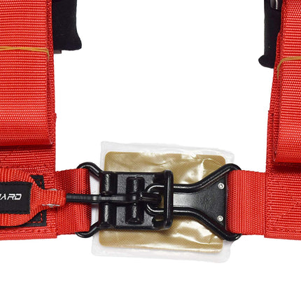 PROGUARD Red 4-Point Harness with 2" Nylon Straps (4 Pck) - Universal Off-Road Safety Belt fits Polaris, Can-Am, Kawasaki, Yamaha UTVs, ATVs, Side-by-Sides