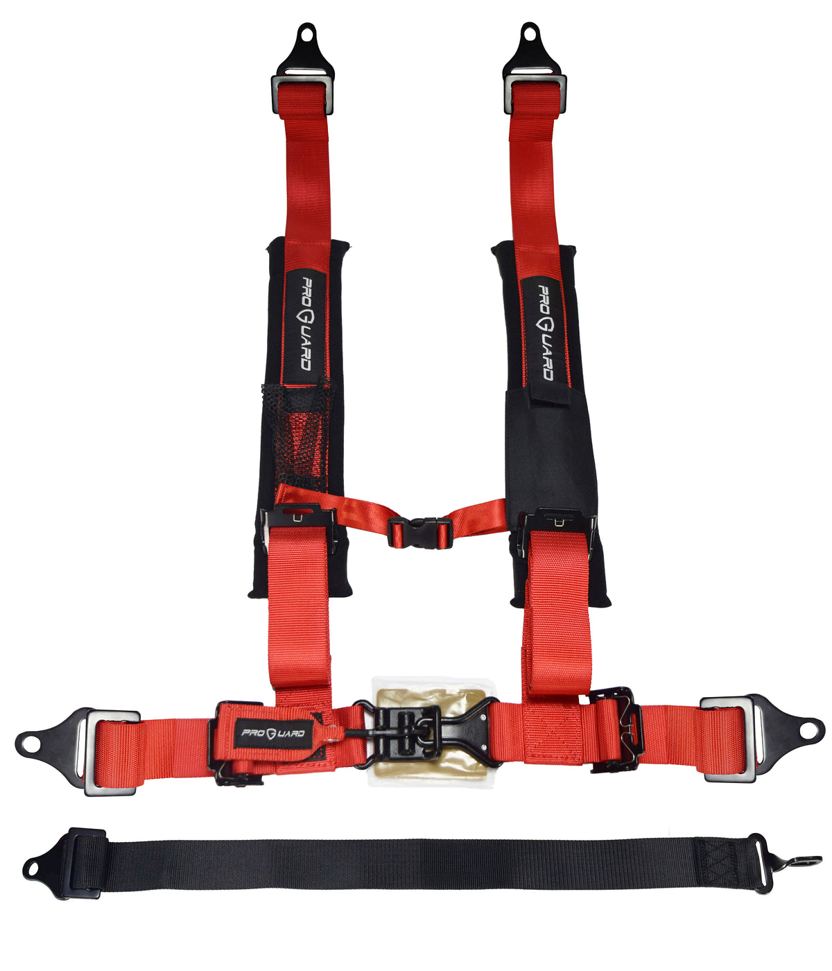 ProGuard Offroad Harness Red with 2" Nylon Straps and 5 Points of Contact - Universal Safety Belt fits Polaris, Can-Am, Kawasaki, Yamaha UTVs, ATVs, Side-by-Sides