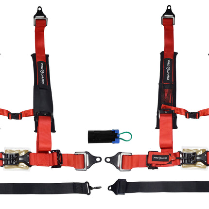 ProGuard Red 5 Point Universal Off-Road Harness 2" Straps 2pk w/ Bypass Clip
