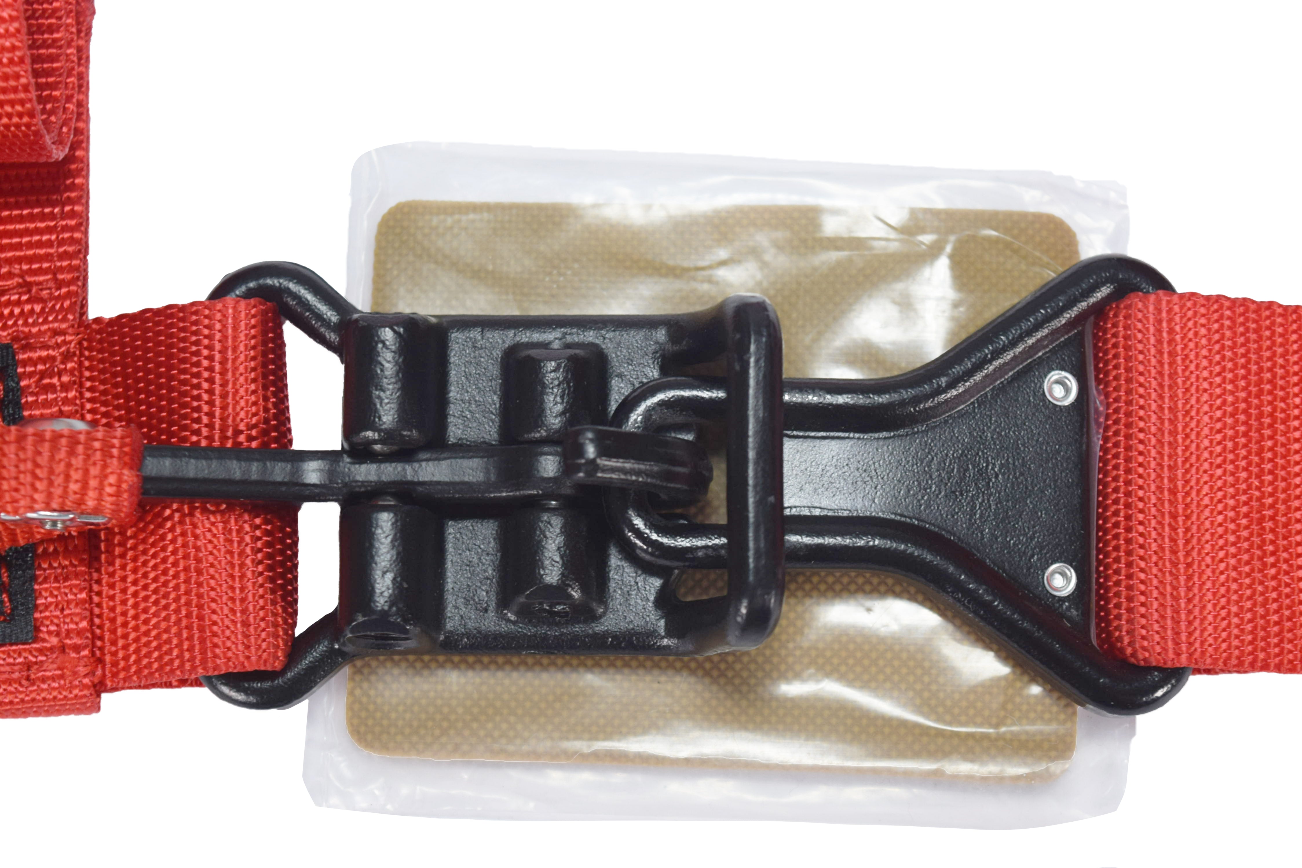 PROGUARD Red 4 Point Universal UTV Off-Road Harness 2" Straps w/ Bypass Clip