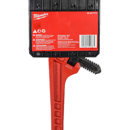 Milwaukee 48-22-7171 12-inch Steel 2-5/8" Jaw Capacity Offset Hex Pipe Wrench