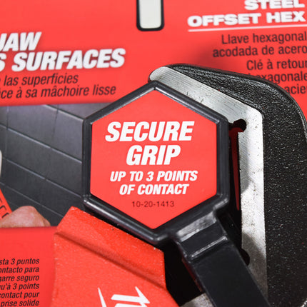 Milwaukee 48-22-7171 12-inch Steel 2-5/8" Jaw Capacity Offset Hex Pipe Wrench