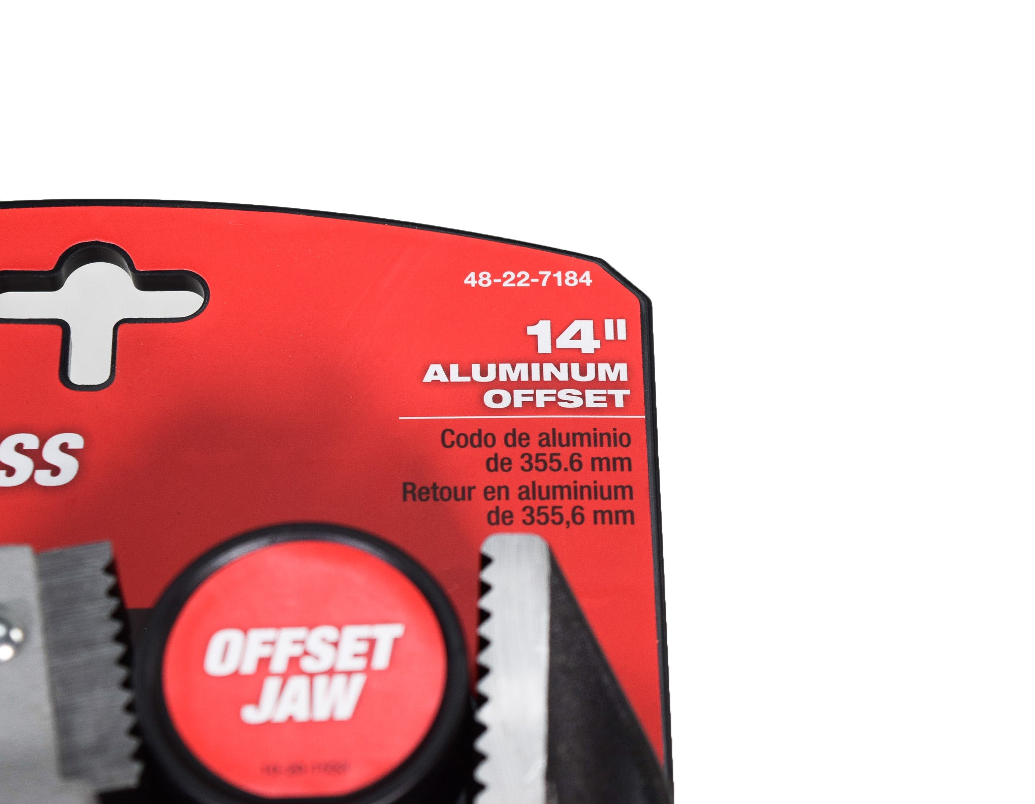 Milwaukee 48-22-7184 14" Aluminum 2" Jaw Capacity Offset Pipe Wrench