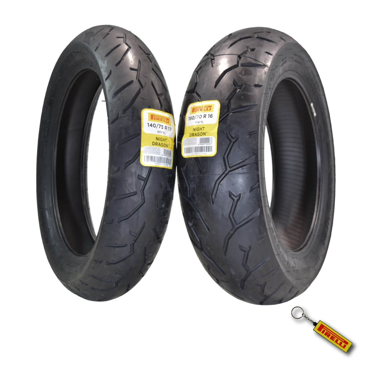 PIRELLI NIGHT DRAGON-140/75 R 17 M/C (67V) TL Pirelli Night Dragon 180/70R16 M/C 77H Cruiser Motorcycle Rear Tire w/ Keychain