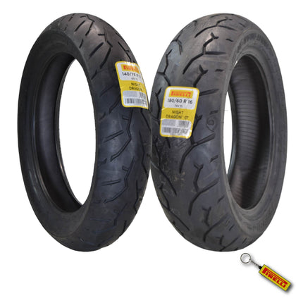 PIRELLI NIGHT DRAGON-140/75 R 17 M/C (67V) TL Pirelli Night Dragon GT 180/60R16 M/C 80H REINFTL Cruiser Motorcycle Rear Tire w/ Keychain