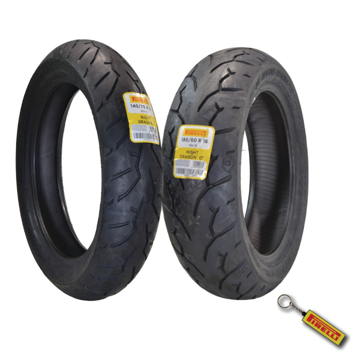 PIRELLI NIGHT DRAGON-140/75 R 17 M/C (67V) TL Pirelli Night Dragon GT 180/60R16 M/C 80H REINFTL Cruiser Motorcycle Rear Tire w/ Keychain
