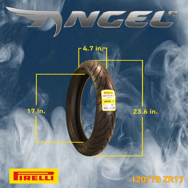 Pirelli Angel ST 120/70ZR17 (58W) Front & 190/55ZR17 (75W) Rear Motorcycle Tires – High-Performance Sport Touring Tire for Enhanced Grip, Durability & Stability – Fits Sport & Touring Bikes